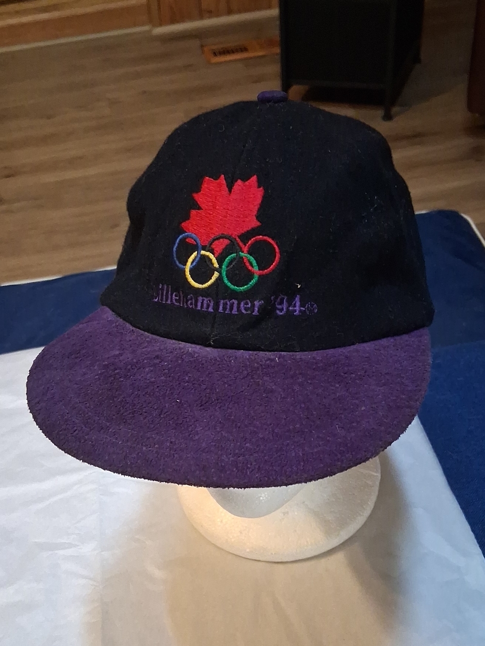 Lillehammer '94 Black & Purple Olympic Cap